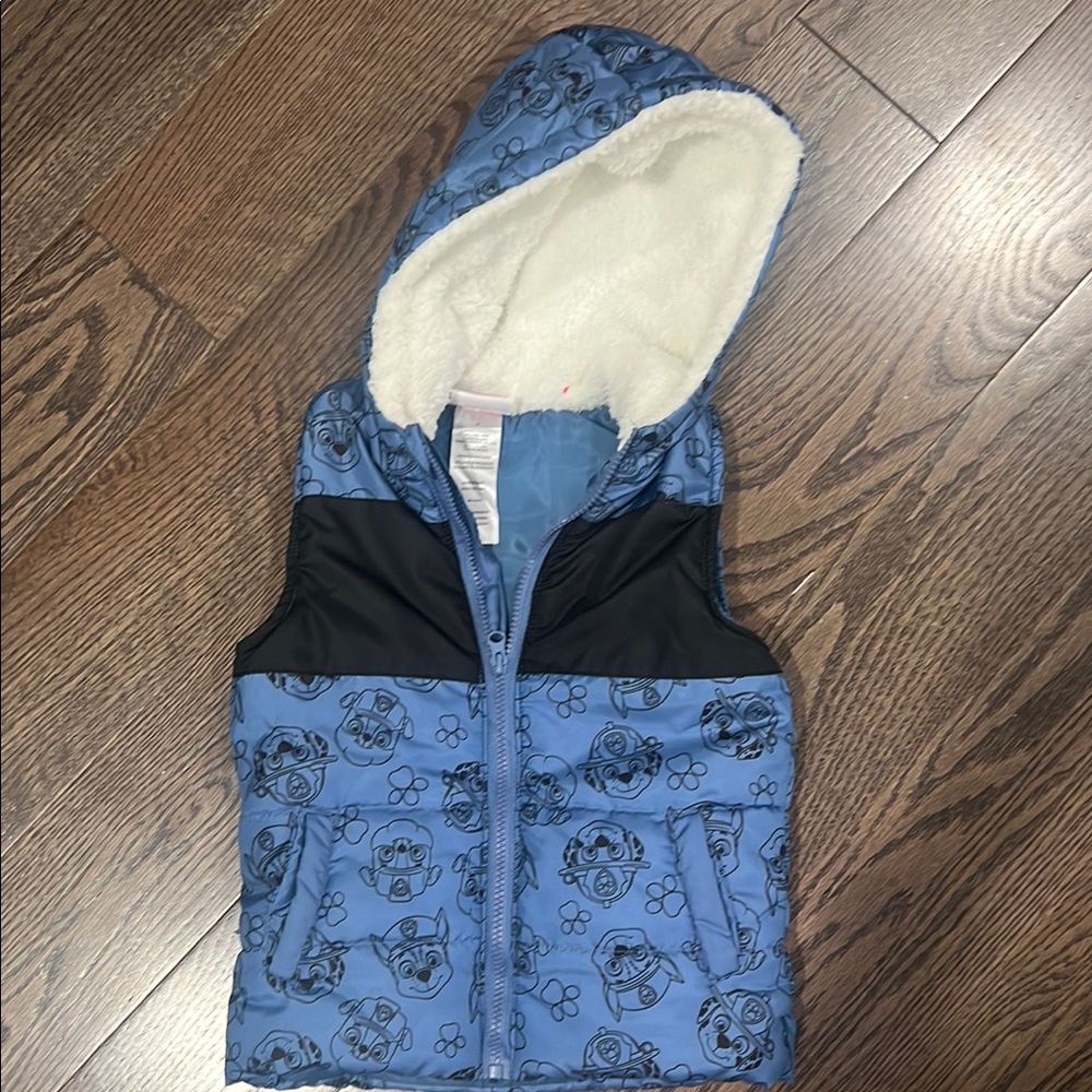 Paw Patrol Blue Hooded Vest with Black Accents